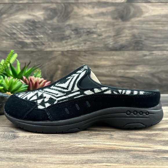 NIB Easy Spirit Traveltime 9M Black Classic Clog Slip On Sweater Knit - Picture 5 of 12